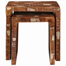 vidaXL Végasztalok Barna Szilárd Újrahasznosított Fa