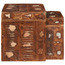 vidaXL Végasztalok Barna Szilárd Újrahasznosított Fa