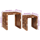 vidaXL Végasztalok Barna Szilárd Újrahasznosított Fa