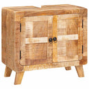 vidaXL Fürdőszoba Székény Tömör mangófából és préselt fából készült