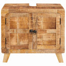 vidaXL Fürdőszoba Székény Tömör mangófából és préselt fából készült