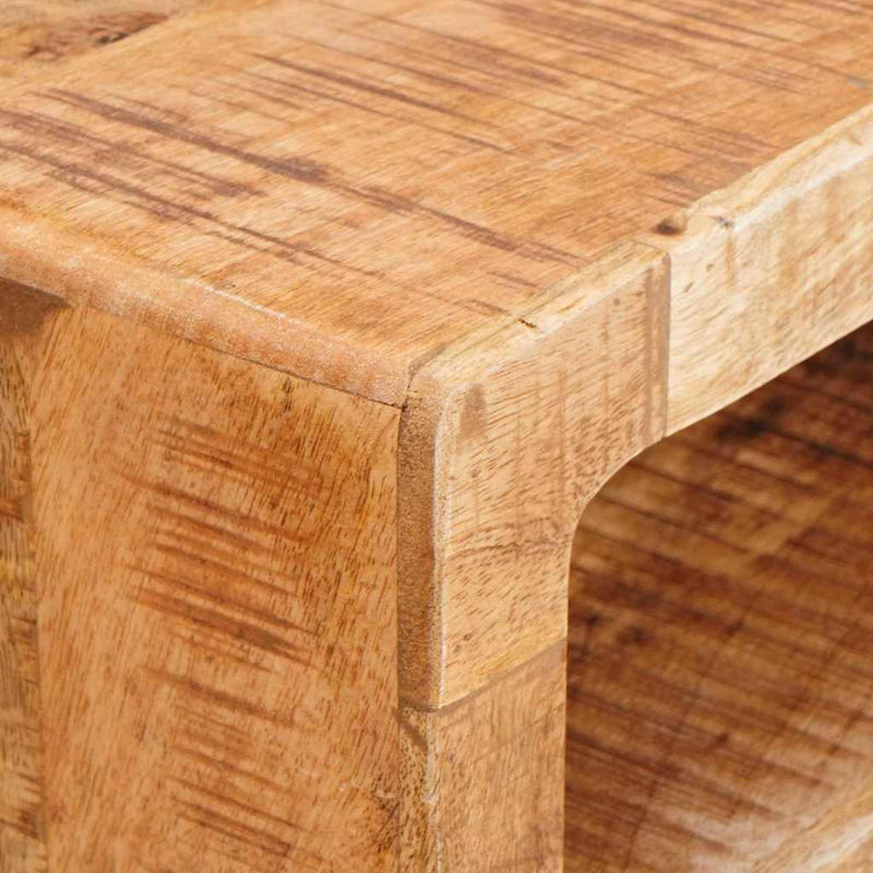 vidaXL Öltözködőasztal polcokkal Barna 90 x 76 x 45 cm tömör mangófa