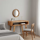 vidaXL Öltözködőasztal polcokkal Barna 90 x 76 x 45 cm tömör mangófa