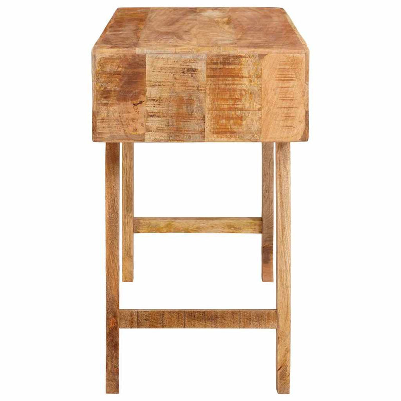 vidaXL Öltözködőasztal polcokkal Barna 90 x 76 x 45 cm tömör mangófa
