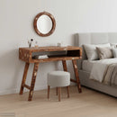 vidaXL Öltözködőasztal Barna 90 x 76 x 45 cm Tömör újrahasznosított fa