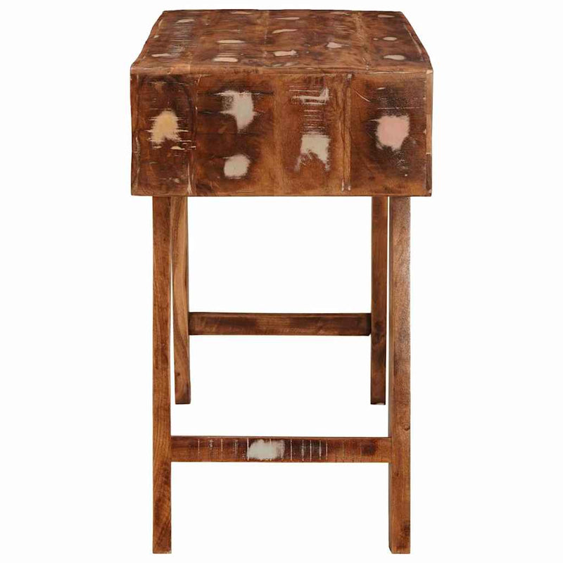 vidaXL Öltözködőasztal Barna 90 x 76 x 45 cm Tömör újrahasznosított fa