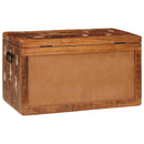 vidaXL Tároló Doboz tárolóval zárral Barna Tömör Mangófát