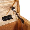 vidaXL Tároló Doboz tárolóval zárral Barna Tömör Mangófát