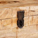 vidaXL Tároló Doboz tárolóval zárral Barna Tömör Mangófát