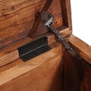 vidaXL Tároló Doboz tárolóval zárral Barna Tömör Mangófát