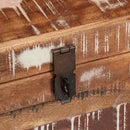 vidaXL Tároló Doboz tárolóval zárral Barna Tömör Mangófát