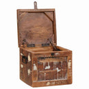 vidaXL Tároló Doboz tárolóval zárral Barna Tömör Mangófát