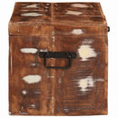 vidaXL Tároló Doboz tárolóval zárral Barna Tömör Mangófát