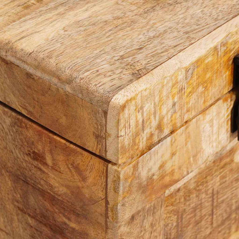 vidaXL Tároló Doboz tárolóval zárral 70 x 35 x 40 cm tömör mangófa