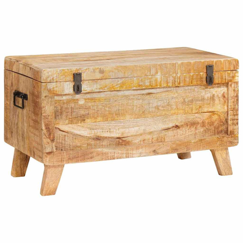 vidaXL Tároló Doboz tárolóval zárral 70 x 35 x 40 cm tömör mangófa