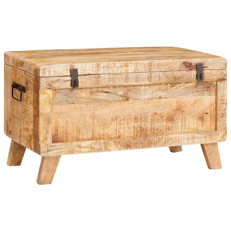 vidaXL Tároló Doboz tárolóval zárral 70 x 35 x 40 cm tömör mangófa