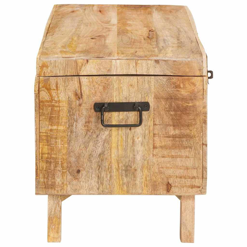vidaXL Tároló Doboz tárolóval zárral 70 x 35 x 40 cm tömör mangófa