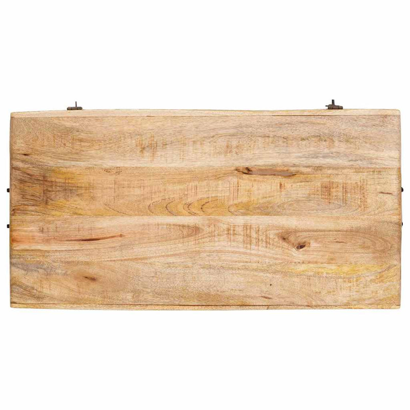 vidaXL Tároló Doboz tárolóval zárral 70 x 35 x 40 cm tömör mangófa