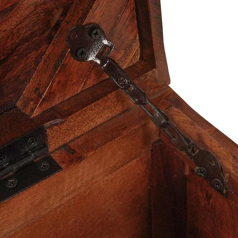 vidaXL Tároló Doboz zárral 70 x 35 x 40 cm tömör újrahasznosított fa