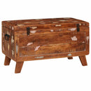 vidaXL Tároló Doboz zárral 70 x 35 x 40 cm tömör újrahasznosított fa