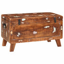 vidaXL Tároló Doboz zárral 70 x 35 x 40 cm tömör újrahasznosított fa