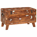 vidaXL Tároló Doboz zárral 70 x 35 x 40 cm tömör újrahasznosított fa