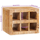 vidaXL Borágas tárolóval Barna 44 x 30 x 35 cm Tömör Mangófát
