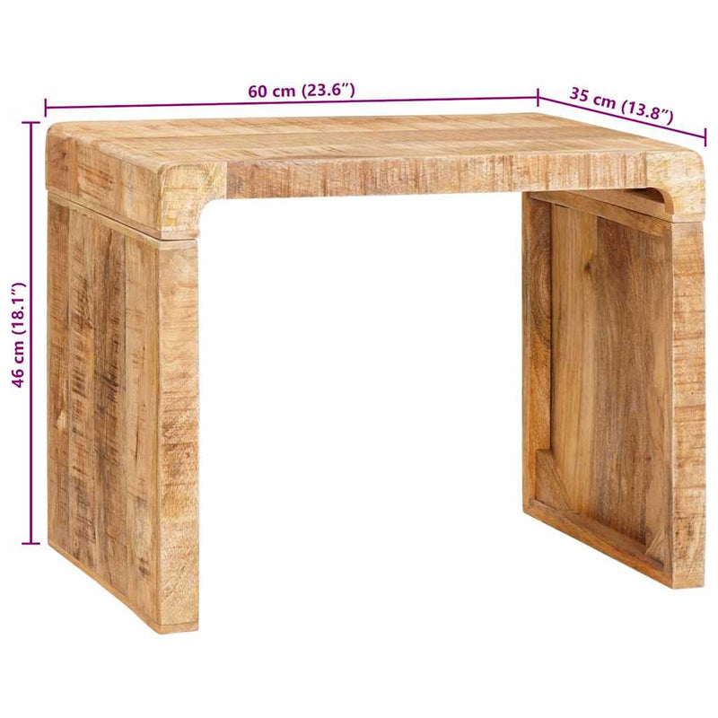 vidaXL Végasztal Barna 60 x 35 x 45 cm tömör mangófa