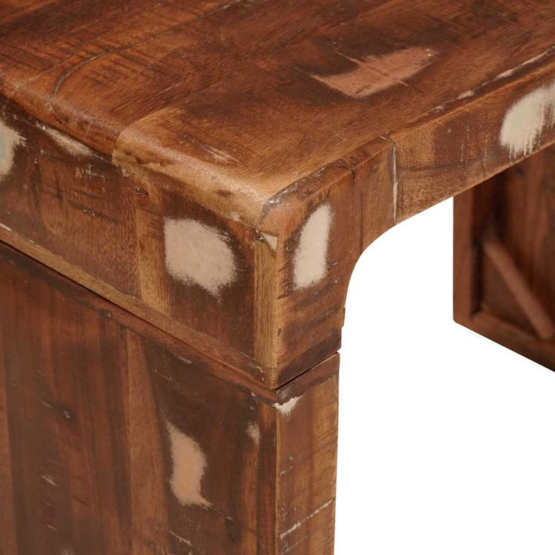 vidaXL Végasztal 60 x 35 x 45 cm tömör újrahasznosított fa