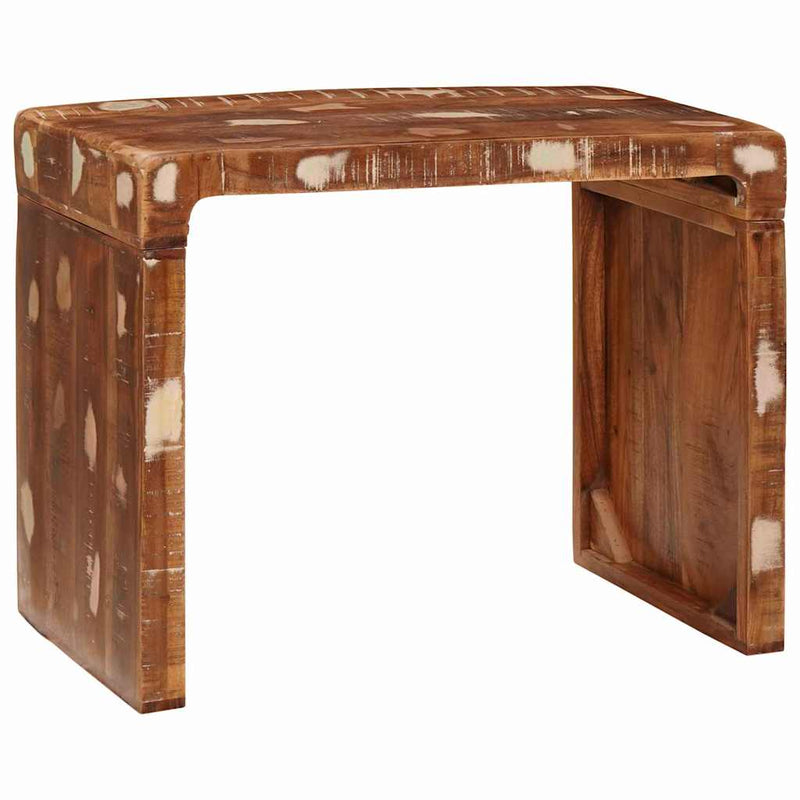 vidaXL Végasztal 60 x 35 x 45 cm tömör újrahasznosított fa