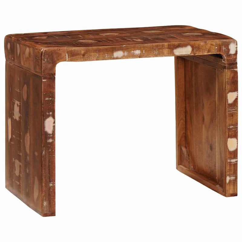 vidaXL Végasztal 60 x 35 x 45 cm tömör újrahasznosított fa