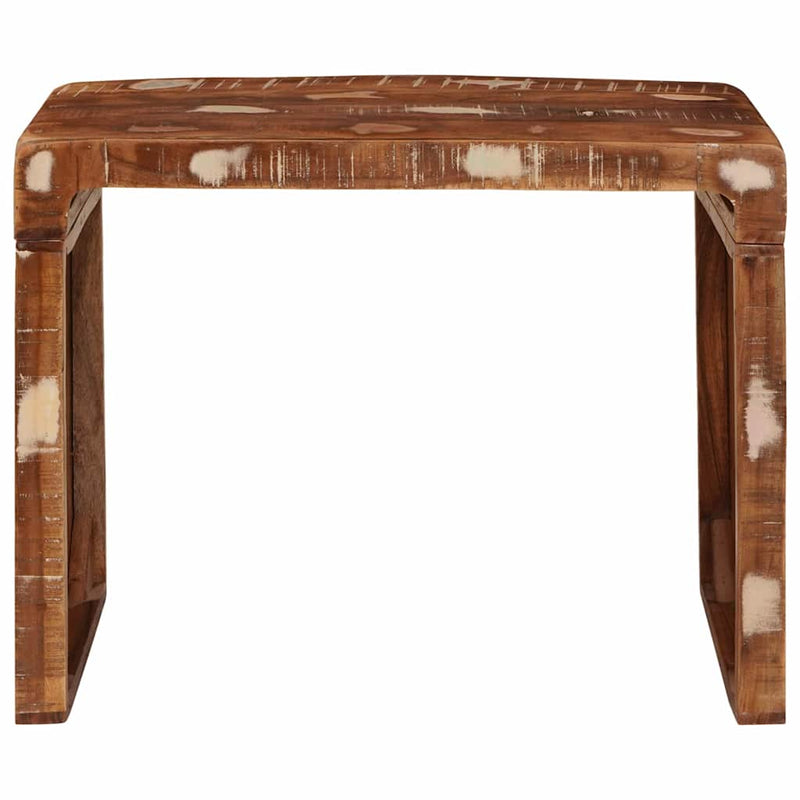 vidaXL Végasztal 60 x 35 x 45 cm tömör újrahasznosított fa