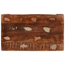vidaXL Végasztal Barna 60 x 35 x 46 cm Szilárd Újrahasznosított Fa