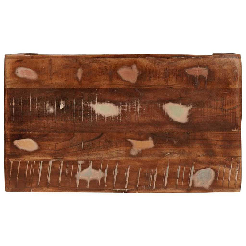 vidaXL Végasztal 60 x 35 x 45 cm tömör újrahasznosított fa