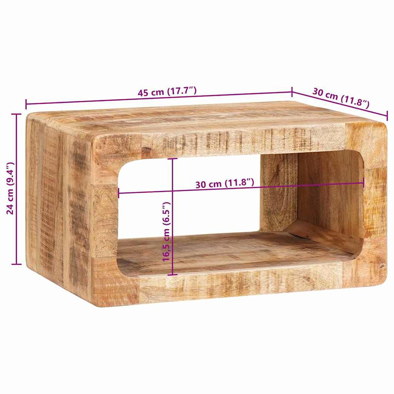 vidaXL Éjjeliszekrények 45 x 30 x 24 cm tömör mangófa