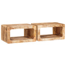 vidaXL Éjjeli asztal 2 pcs Barna 45 x 30 x 24 cm Tömör Mangófát