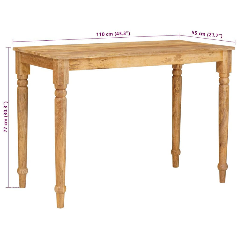 vidaXL Dohányzóasztal Barna 100 x 55 x 77 cm tömör mangófa