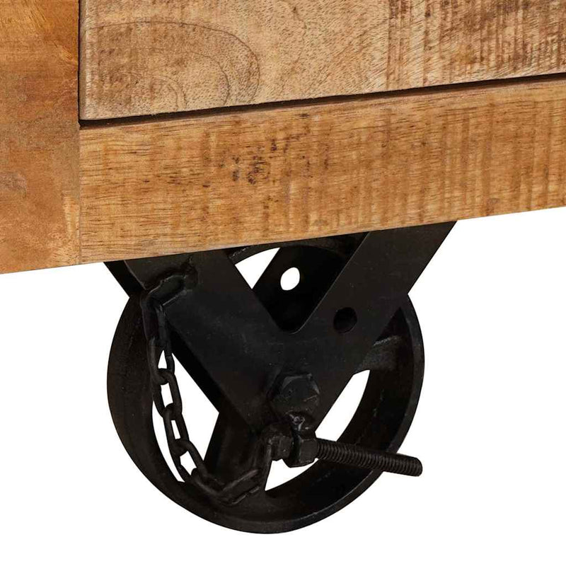 vidaXL Oldalsó szekrény Barna 70 x 38 x 63 cm tömör mangófa