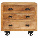 vidaXL Oldalsó szekrény Barna 70 x 38 x 63 cm tömör mangófa