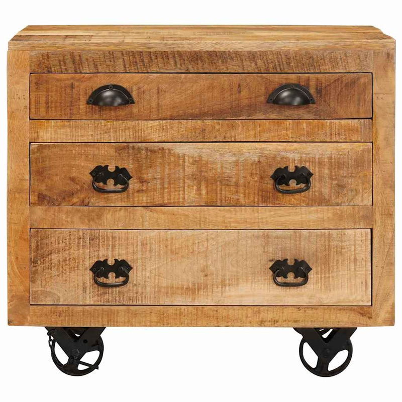 vidaXL Oldalsó szekrény Barna 70 x 38 x 63 cm tömör mangófa