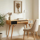 vidaXL Íróasztal fiókkal Barna 110 x 55 x 76 cm Tömör Mangófát
