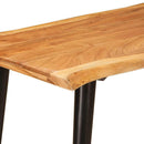vidaXL Étkezőasztalok Barna és fekete 110 x 55 x 78 cm Tömör Mangófát