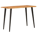 vidaXL Étkezőasztalok Barna és fekete 110 x 55 x 78 cm Tömör Mangófát