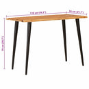 vidaXL Étkezőasztalok Barna és fekete 110 x 55 x 78 cm Tömör Mangófát