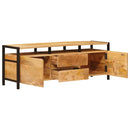 vidaXL Tároló szekrények fiókkal Barna 110 x 30 x 40 cm Tömör Mangófát