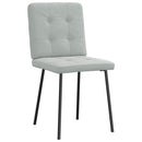 vidaXL 2 db világosszürke bársony étkezőszék