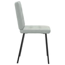 vidaXL 2 db világosszürke bársony étkezőszék