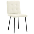 vidaXL 2 db krémszínű bársony étkezőszék
