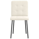 vidaXL 2 db krémszínű bársony étkezőszék