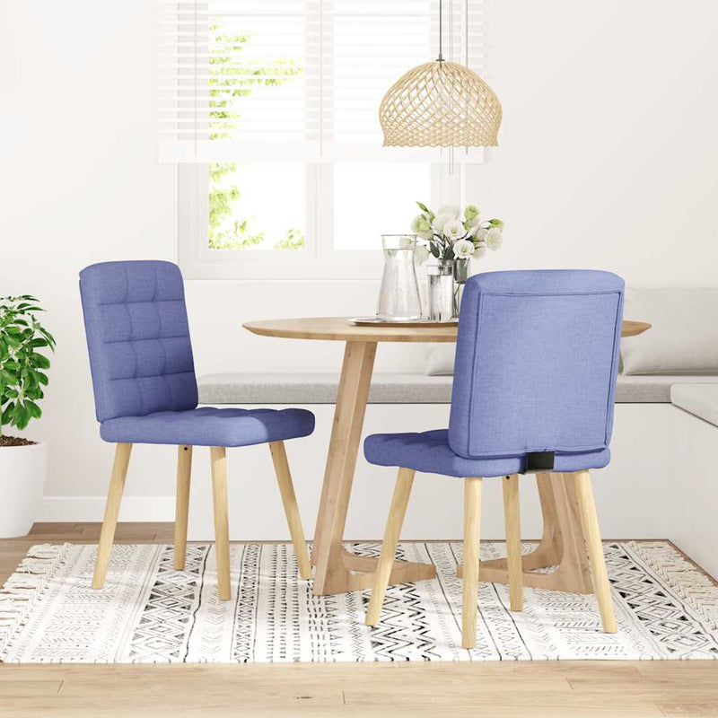 vidaXL étkezőszékek 2 db Jeans kék szövet